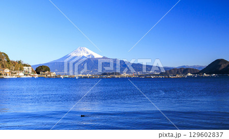 三津浜から望む駿河湾と富士山 三津浜から望む駿河湾と富士山 129602837