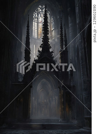 Vertical Cathedral Rhythm in Deep Black 129602890