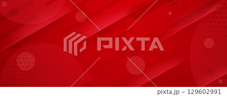 Red abstract shapes and circles on a red background. Red abstract shapes and circles on a red background. 129602991