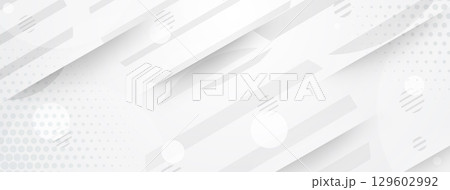 White abstract shapes on gray dots background. White abstract shapes on gray dots background. 129602992
