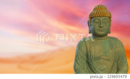 The Green stone Buddha culture for Religion concept 3d Rendering. The Green stone Buddha culture for Religion concept 3d Rendering. 129605479