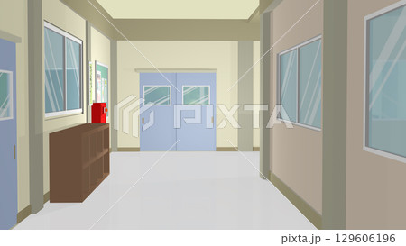 学校の廊下や階段を背景にするアニメーションに最適なイラスト(動画もあります) 学校の廊下や階段を背景にするアニメーションに最適なイラスト(動画もあります) 129606196