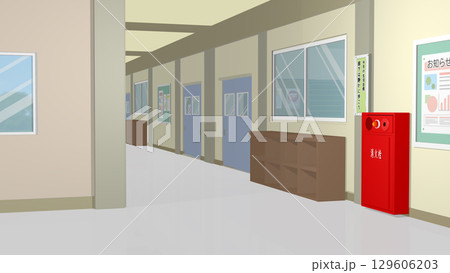 学校の廊下や階段を背景にするアニメーションに最適なイラスト(動画もあります) 学校の廊下や階段を背景にするアニメーションに最適なイラスト(動画もあります) 129606203