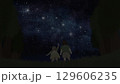星空を見る兄妹 129606235