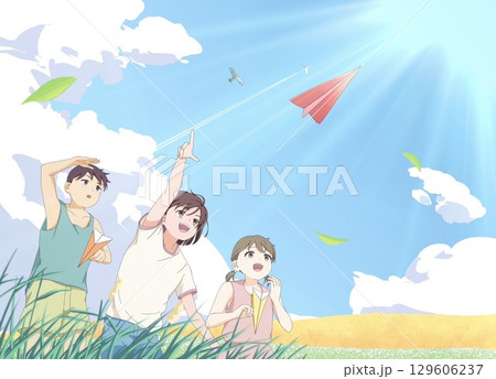 紙飛行機 紙飛行機 129606237