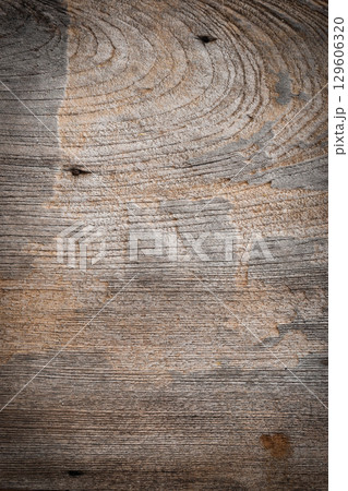 dirty brown old wood texture, timber plank background 129606320