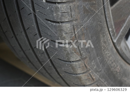 dirty black tire car texture, transportation industry dirty black tire car texture, transportation industry 129606329