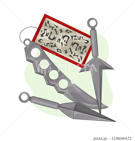 Illustration of Shuriken Illustration of Shuriken 129606472
