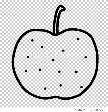 手描きの可愛い梨のイラスト 129607275