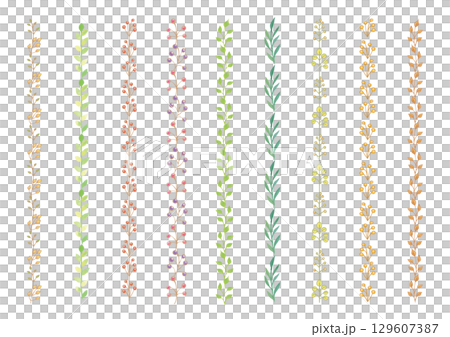 9 件套秋季植物垂直裝飾線條 9 件套秋季植物垂直裝飾線條 129607387