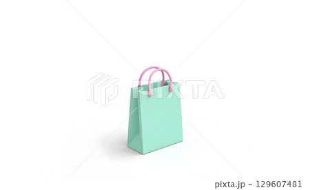 Shopping bag isolated on white background 129607481
