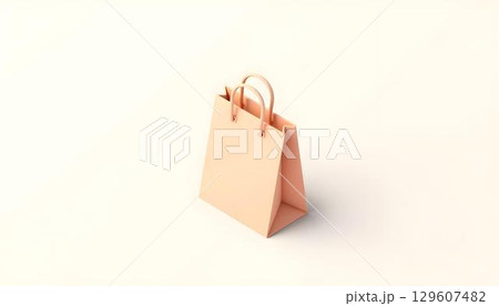 Shopping bag on a white background Shopping bag on a white background 129607482
