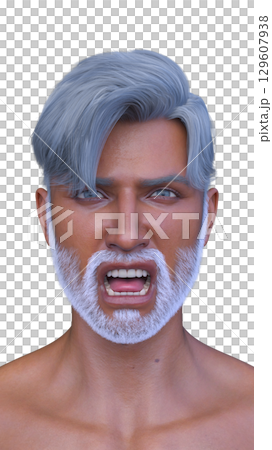 男人的臉部特寫 男人的臉部特寫 129607938