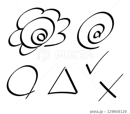 採点のイラストセット　 129608120