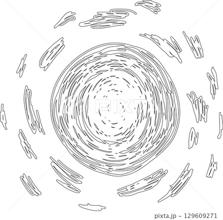 Hand drawn summer sun icon, sunshine 129609271