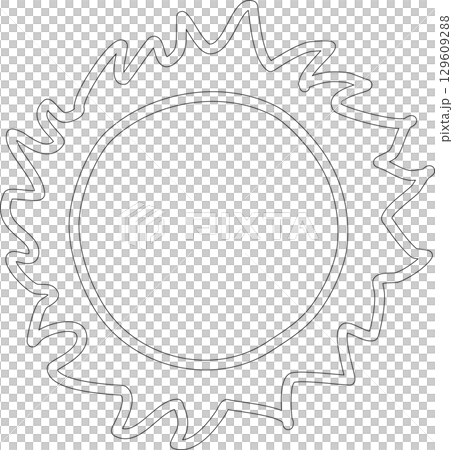 Hand drawn summer sun icon, sunshine 129609288