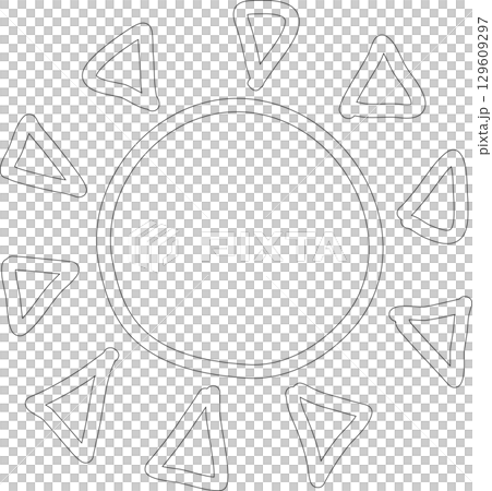 Hand drawn summer sun icon, sunshine 129609297