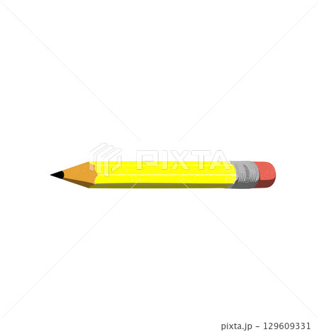Pencil School, Office and Art Supplies Vector Illustration on White Background. Pencil School, Office and Art Supplies Vector Illustration on White Background. 129609331