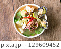 Tom Yum with seafood, Thai Food 129609452