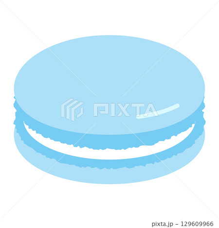 青いマカロンのイラスト 129609966