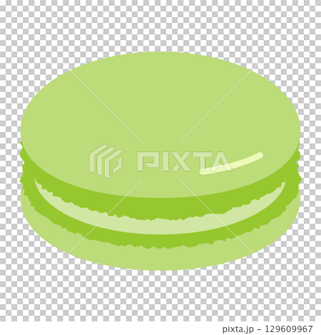 緑のマカロンのイラスト 129609967
