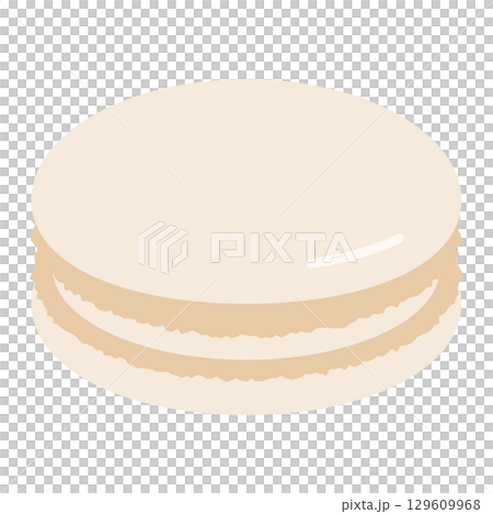 白色馬卡龍插圖 白色馬卡龍插圖 129609968