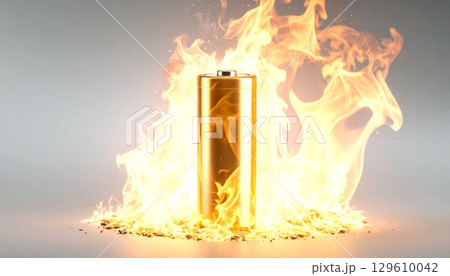 炎に包まれるリチウムイオン電池2 129610042