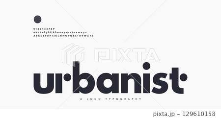 Minimal modern logo alphabet fonts. Typography minimalist urban sana serif digital fashion future creative logos fonts. vector illustration Minimal modern logo alphabet fonts. Typography minimalist urban sana serif digital fashion future creative logos fonts. vector illustration 129610158