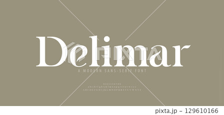 Elegant alphabet letters serif font logo and number. Classic Luxury Minimal Wedding logos. Typography fonts regular uppercase, lowercase. vector illustration Elegant alphabet letters serif font logo and number. Classic Luxury Minimal Wedding logos. Typography fonts regular uppercase, lowercase. vector illustration 129610166