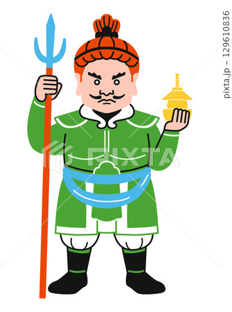 毘沙門天のシンプルなイラスト（カラフル） 129610836