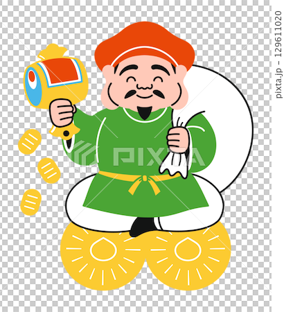 Simple illustration of Daikokuten 129611020