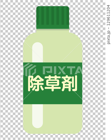 瓶に入った除草剤のイラスト 瓶に入った除草剤のイラスト 129611204
