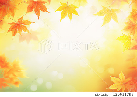 綺麗に色づく紅葉の秋 綺麗に色づく紅葉の秋 129611793