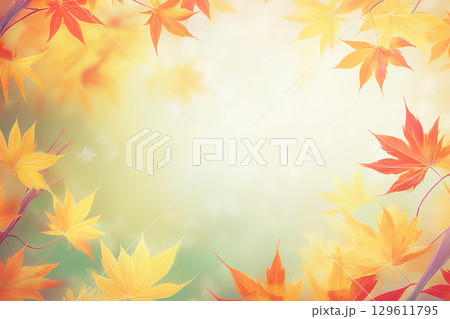 綺麗に色づく紅葉の秋 129611795