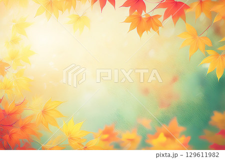 綺麗に色づく紅葉の秋 129611982