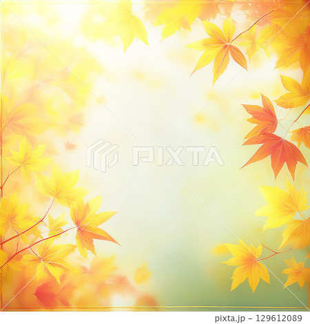綺麗に色づく紅葉の秋 129612089