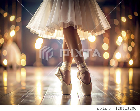 バレリーナ　下半身　AI生成画像    129613286