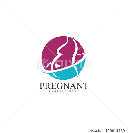 women pregnant logo vector icon template icon women pregnant logo vector icon template icon 129613380