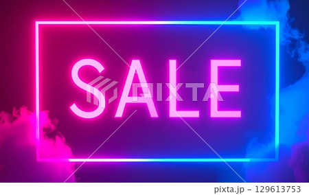 SALEのネオン看板 129613753