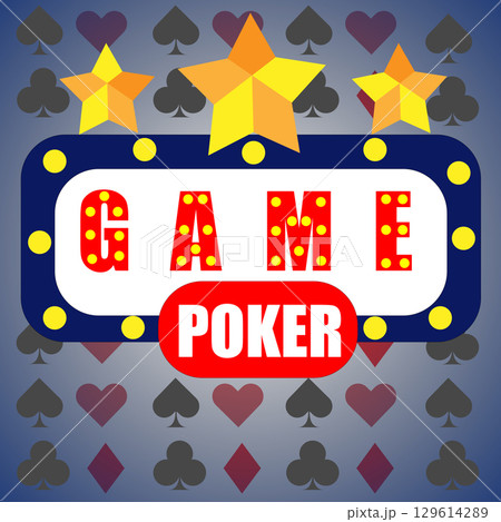 Vector Label Design for Poker Game with Playing Cards Vector Label Design for Poker Game with Playing Cards 129614289
