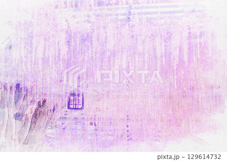 [愛知県]津島市天王川公園の藤棚の水彩画 129614732