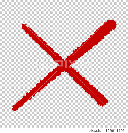 簡單的十字標記 129615491