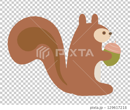 リスのキャラクター 129617218