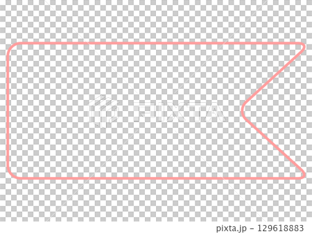 粉紅色絲帶形標題框 129618883