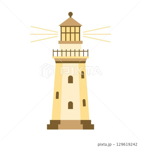 lighthouse isolated, flat style 129619242