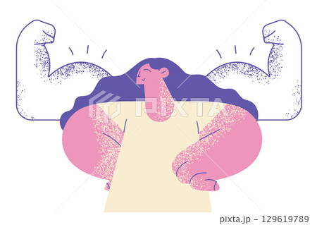 Female self confidence, esteem, strength concept 129619789