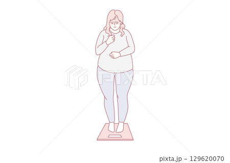 Overweight and Obese people concept 129620070