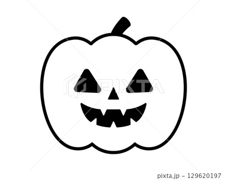 ジャックオーランタンのアイコン　モノトーン 129620197