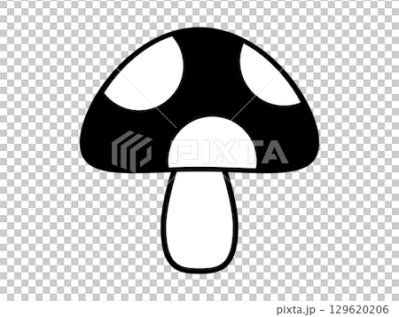 キノコのアイコン　モノトーン 129620206