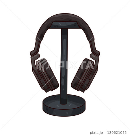 illustration of headphone stand 129621053